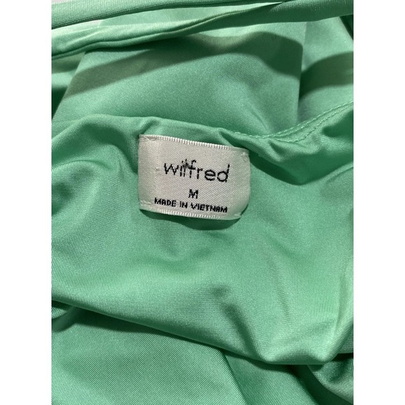 ARITZIA Wilfred Bodysuit Swimsuit One Piece Sz M Silky Soft Thong Green - Picture 9 of 9